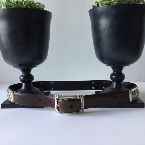 Fossil Brown Leather Belt, 33” Long - Picture 2 of 4